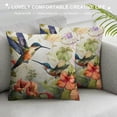 thumbnail image 3 of Two Hummingbirds Throw Pillow Covers - Spring Birds Gathering Honey Pillow Cases Watercolor Bird Cushion Cases of for Couch Bed Home Decor, 3 of 5