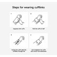 thumbnail image 5 of French shirt cufflinks with classic studs, 5 of 5