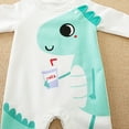 thumbnail image 4 of Shldybc Newborn Infant Unisex Baby Boy Girl Dinosaurs Romper Bodysuit One Piece Jumpsuit Outfits Clothes, Baby Jumpsuit on Clearance( White, 9-12 Months ), 4 of 9