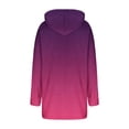 thumbnail image 5 of Enjoytime Winter Coats for Women Gradient Long Sleeve Zipper Hoodie Fall Fashion Warm Knee Length Jacket Casual Plus Size Clothes, 5 of 5