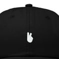 thumbnail image 2 of Dalix Lil Peace Sign Embroidered Cotton Cap Outdoor Dad Hat Womens in Black, 2 of 5