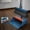 Blue, variant on Michnild 3in1 Broom and Dustpan Set with Adjustable Push Teeth Broom Long Handle Sweeping Combo,Purple