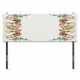 thumbnail image 3 of Victorian Headboard, Rose Garland Pastel Tones Jasmine Cornflower Bouquet Classic Bloom Graphic, Upholstered Decorative Metal Bed Headboard with Memory Foam, Full Size, Red Yellow Green, by Ambesonne, 3 of 4