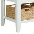thumbnail image 4 of 3 Tier Kitchen Island with 3 Seagrass Removable Baskets, White, 4 of 5