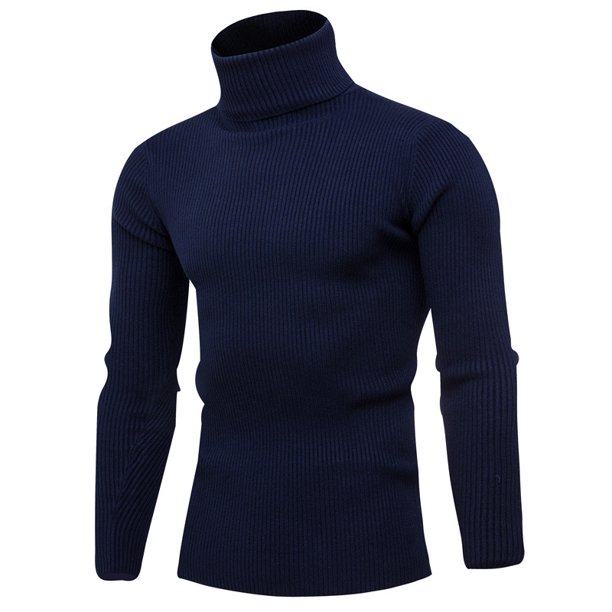 Suéter de cuello alto de moda con base de tiras verticales Suéter de cuello alto informal popular Suéter de gran tamaño para correr para hombres Cantidad