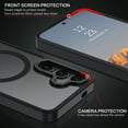thumbnail image 6 of DOMAVER Samsung Galaxy S25 Case 6.2 Inch, MagSafe Compatible Matte Translucent Cover, Slim Shockproof Protective - Black, 6 of 8