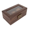 thumbnail image 2 of Caja de reloj Jadeshay con 3 ranuras Madera cuero artificial, 2 of 8