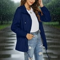 thumbnail image 2 of Royal Blue Jacket for Women Fall Winter Long Sleeve Lightweight with Hood Waterproof Jackets Hooded Outfits Rain Coats Ladies Zip Up 2025 Clothes Trendy M, 2 of 7