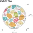 thumbnail image 3 of Coolnut 60" Easter Bunny Eggs Outdoor Round Tablecloth, Waterproof Stain-Resistant Non-Slip Circular Tablecloth with Umbrella Hole and Zipper for Tabletop Backyard Party BBQ Decor, 3 of 7