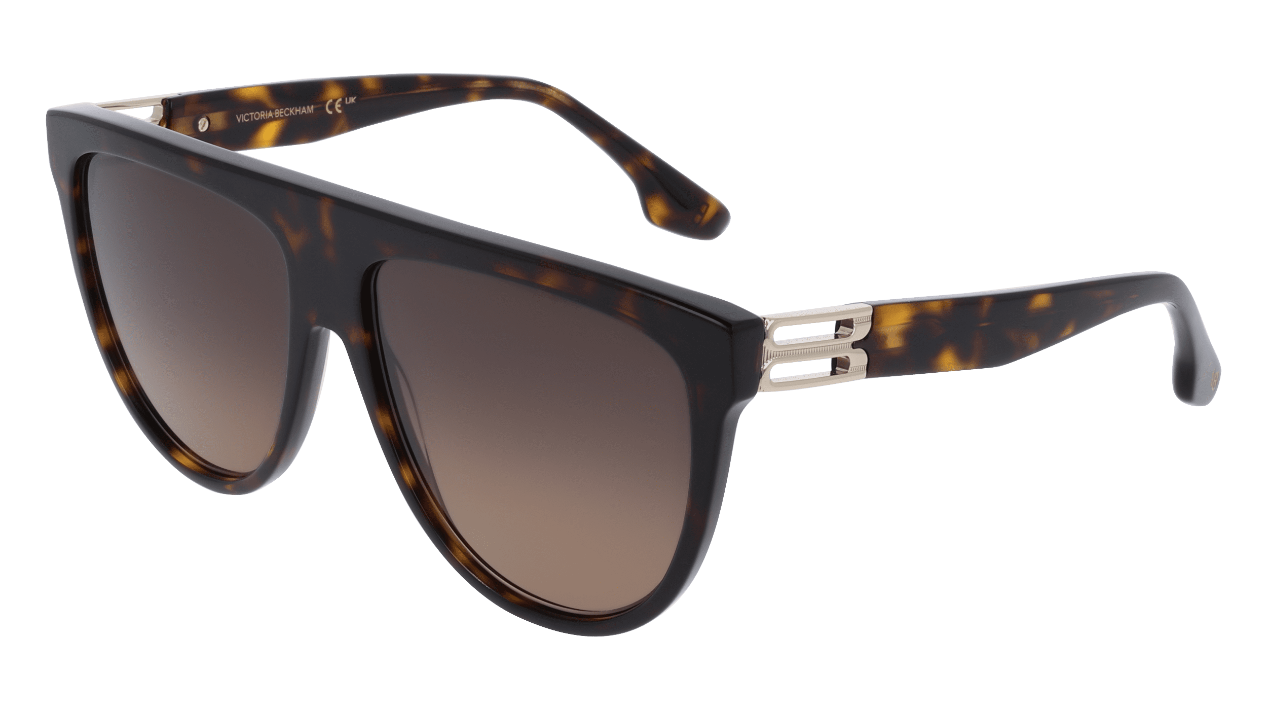 VICTORIA BECKHAM-VB220S 727 Oval Sunglasses Gold Green Honey 