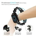 thumbnail image 3 of Dwitch Compatible With Apple Watch Band 42mm 44mm 45mm 46mm 49mm, Fashion Cowboy Chain Stainless Steel Metal Wristband Women Men Replacement for iWatch SE Series Ultra 2/1 10/9/8/7/6/5/4/3/2/1,Black, 3 of 6