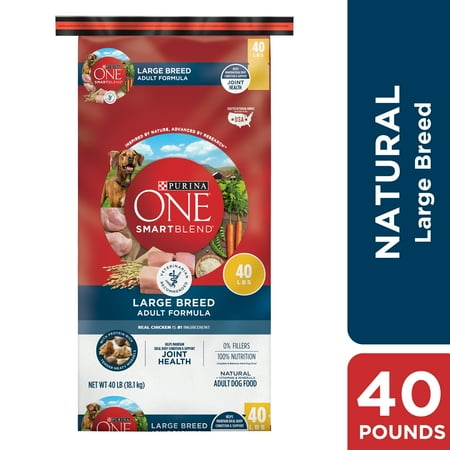 Purina ONE Natural Large Breed Dry Dog Food, SmartBlend Large Breed Adult Formula - 40 lb. (Best Cheap Dog Food For Large Breed)