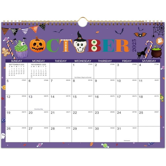 2025-2026 Wall Calendar - Calendar 2025-2026 from July 2025 to December 2026, 14.6''x11.5'', 18 Monthly Theme Wall Calendar with Julian Dates, Large Blocks for Writing, Holiday Theme Design