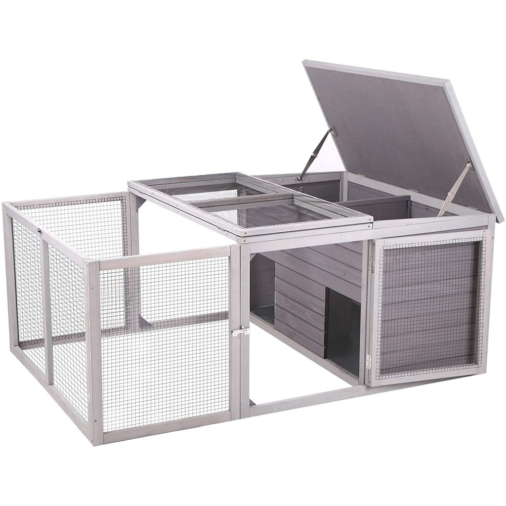 Aivituvin Chicken Coop for 24 Chickens, Wooden Rabbit Hutch with Run