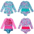 thumbnail image 4 of Traje de baño para niños, traje de baño para bebés de manga larga, traje de baño de una pieza con protección solar para niños y niñas, 4 of 6
