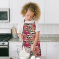 thumbnail image 4 of Pioneer Flower Floral Print Pattern Kids Aprons for Girls and Boys,Adjustable Neck Strap Toddler Aprons for Kids Cooking Baking, 4 of 7