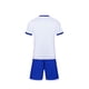 thumbnail image 5 of Conjuntos de blusas y camisas de manga corta con cuello en V. Conjunto de traje de fútbol de color sólido para niños para juegos deportivos universitarios, partidos de rendimiento, uniformes de entren, 5 of 5