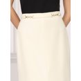 thumbnail image 4 of DARING DIVA Women's High Waist Formal Knee Length Pencil Skirts Medium Beige, 4 of 7