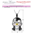 thumbnail image 4 of Cadena y Dije PenguinNeck01 4 Pzas Collar Pingüino/Corazón Negro/Blanco Metal. High Monaco MXGUI-004, 4 of 5