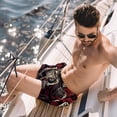 thumbnail image 2 of luoweisi Men's Beach Shorts Quick Dry Swim Trunks with Mesh Lining Skeleton 2XL, 2 of 5