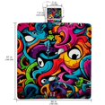 thumbnail image 2 of Graffiti Canvas Beach Blanket - Large Picnic Mat for Outdoor Activities, Sand Proof, Portable and Durable for Beaches, Camping, and Picnics - 200x150cm, 2 of 6