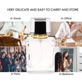 thumbnail image 5 of Refillable Travel Perfume Bottle 1.7 fl oz / 50ml Crystal Glass Atomizer Portable Metal Sprayer Fine Mist Leakproof Design Empty Scent Liquid Dispenser for Cologne Cosmetics Pack Black, 5 of 8
