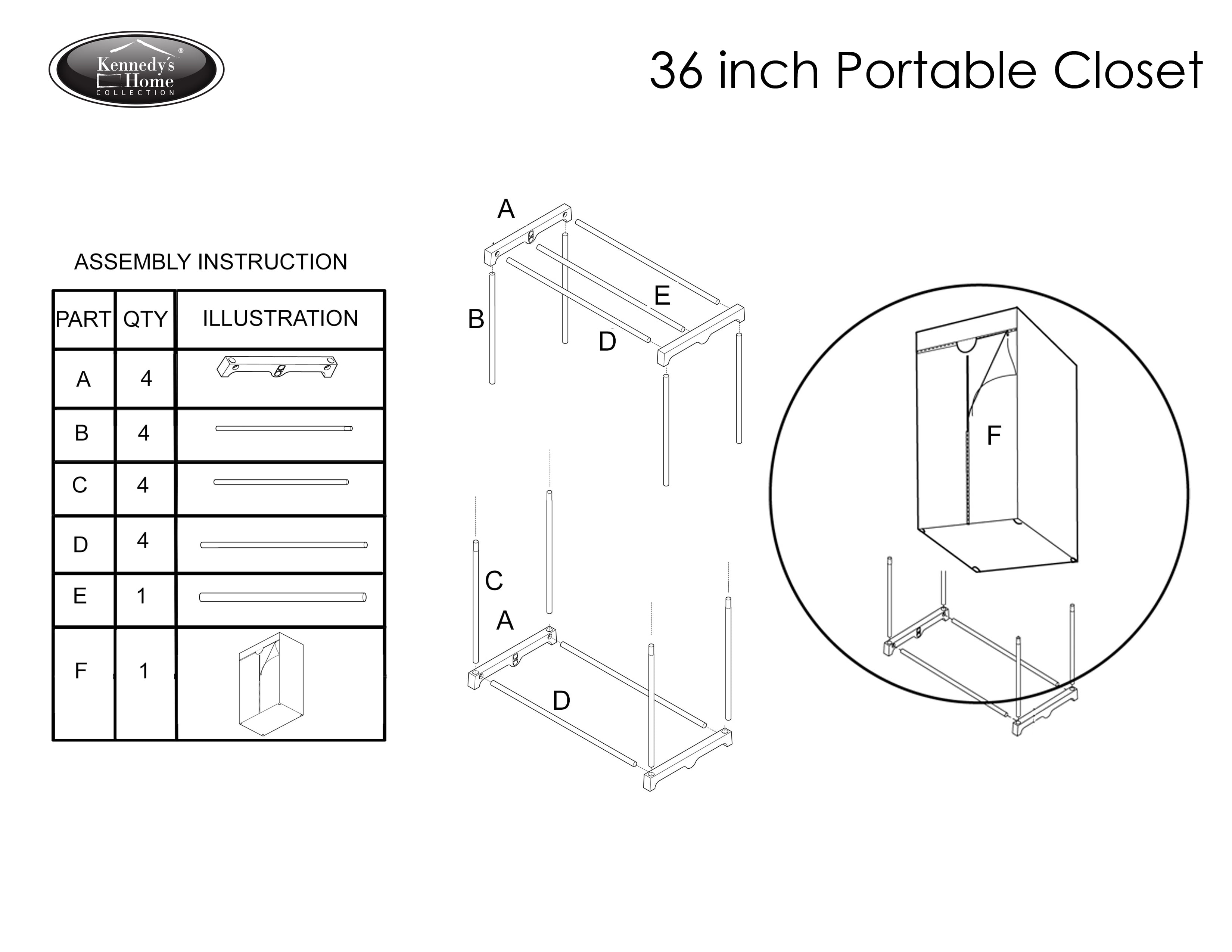 Simplify 36 Portable Closet Natural 63x36x19 Walmart Com Walmart Com