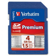 Verbatim 4GB Premium SDHC Memory Card, Class 10