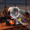 thumbnail image 4 of HOARBOEG Portable 6-Inch Camping Fan with LED Light, 20000mAh Power Bank, Remote Control & Adjustable Hooks for Outdoor Tent, Household & Travel Use, 4 of 9