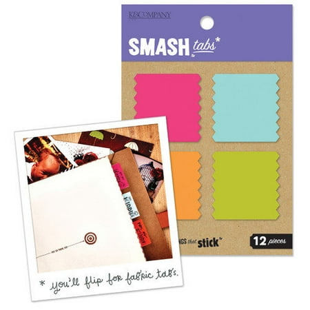 K & Company Smash Fabric Square Tabs (Set of 4)