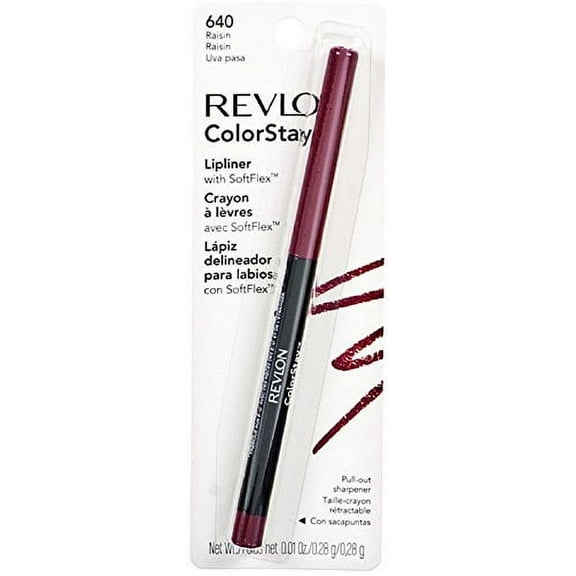 Revlon ColorStay Lipliner with SoftFlex, Raisin 640, 0.01 Ounce (Pack of 2)