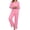 04-Pink, variant on MINTREUS Pajamas Women's Long Sleeve Pj Set Soft 2 Piece Loungewear Sleepwear with Pockets