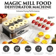 Magic Mill Compact Dehydrator Machine with 5 Stainless Steel Trays, Digital Timer, Adjustable Temperature Food Dehydrator for Home Use