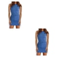 thumbnail image 2 of Minnieouse Vestido estético Faldas informales Traje de verano Camiseta sin mangas con cuello Cordón Sin rebabas Mini vestidos de larga duración Type3 NO3, 2 of 6