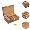 thumbnail image 6 of Segolike Wooden Jewelry Box Jewelry Case with 2 Layer Jewelry Storage Box for Bracelets Necklaces Watches Home Organization C, 6 of 8