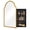 Gold, variant on 30x20 inch Antique Bathroom Medicine Cabinet with Mirror, Recessed or Surface Wall-Mounted Metal Framed Mirror Vanity Cabinet with Inner Storage Shelves, Black