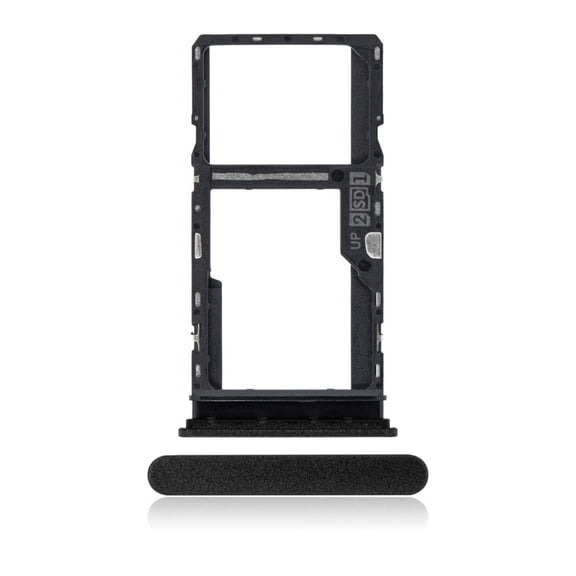 Replacement Dual Sim Card Tray Compatible For Motorola Moto G30 (XT2129) (Phantom Black)