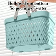 thumbnail image 4 of Green Plastic Handheld Shower Basket with Drain Holes | Woven Storage Organizer for Bathroom & Shower | 24x15x16cm Multifunctional Carrying Basket for Towels & Toiletries, 4 of 6