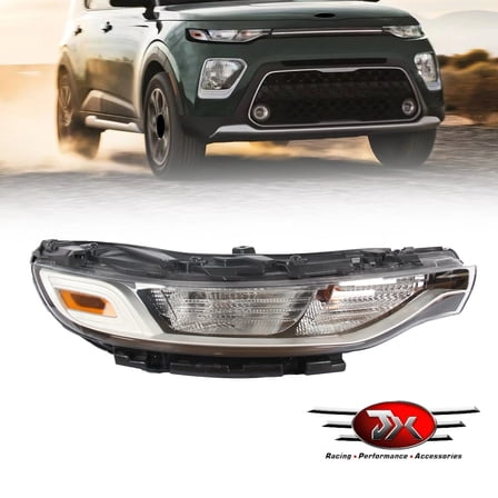 JX RACING Front Halogen Daytime Running Light DRL For Kia Soul 2020-2022 Right Passenger Front Headlight Driving Light Headlamp Assembly 92208K0110