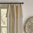 thumbnail image 5 of Mercantile Drop Cloth Light Filtering Ring Top Tab Farmhouse Curtain Panel with Valance Linen 108 Inches, 5 of 5