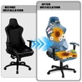 thumbnail image 5 of Jiueut Sunflower Butterfly Pattern Gaming Chair Cover with Armrest Cover, Daisy Marble Removable Computer Chair Seat Cover Stretchable Rotating Desk Chair Seat Cushion Protectors, 5 of 7