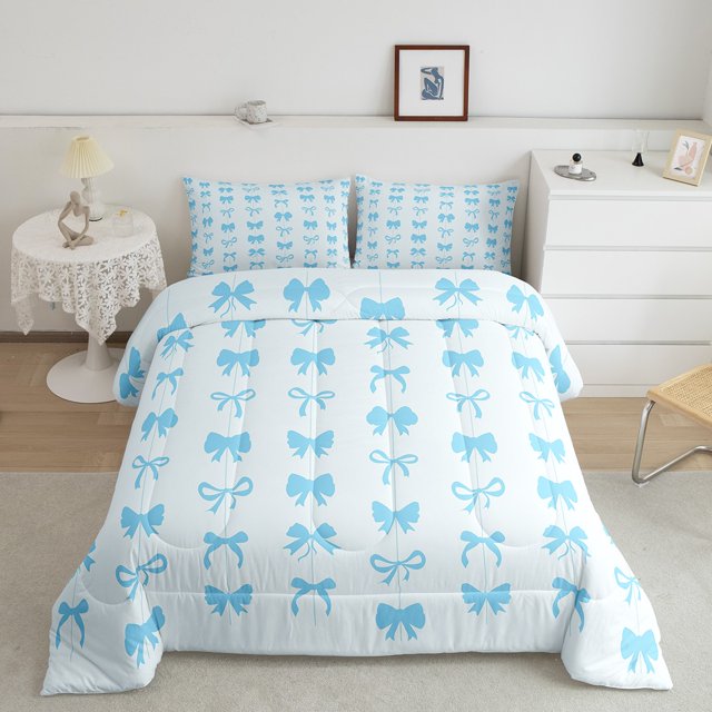 Erosebridal Ensembles de Literie Nœud de Rêve Simple avec Couette pour Ados, Insert de Couette Dessin Animé, Décor Style Princesse, Réversible