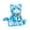 C004- D, variant on Blue Cloud Pattern Stuffed Cat with Soft Furry Fabric, Soft Blue Cat Plushie for Bedroom Decor and Play, Cute Stuffed Cat with Silver Bow for Girls Room Decoration