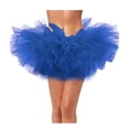 thumbnail image 2 of YUEJUIR Tutu for Women Adults Women's Five Layer American Mesh Cake Skirt Tutu Skirt Mesh Skirt Tutu Skirt Beach Adult Five Layer Tu Tu Skirt Tutu Skirt Pink Tutu Rainbow Skirt (Blue,one Size), 2 of 4