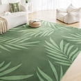 thumbnail image 5 of Sleep Zone 8x10 Washable Non Slip Area Rug Green Palm Leaf, Wave edge Scalloped Water Resistant Rug for Bedroom Living room, 5 of 9