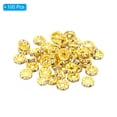 thumbnail image 3 of Unique Bargains 8mm Spacer Beads, 100pcs Bead Spacers Rhinestone Round Bulk Beads for Jewelry Making, Gold, 3 of 5
