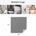 thumbnail image 4 of Black White Plaid Cloth Napkins, Modern Buffalo Check Gingham Art Washable and Reusable Dinner Napkins Set of 8, Table Napkin for Kitchen Party Birthday Wedding Hotel Housewarming 20"x20", 4 of 8