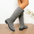 thumbnail image 3 of ATENAR Womens Boots,Knee High Boots,Cowboy Boots,Slip-Resistant,Flock,Gray,38(US:6.5), 3 of 10