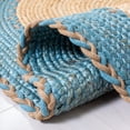 thumbnail image 5 of SAFAVIEH Natural Fiber Cirino Bordered Area Rug, Natural/Blue, 4' x 6' Oval, 5 of 8