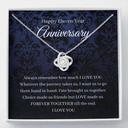 Wife Necklace, 11Th Wedding Anniversary Necklace Gift For Wife – Meaningful Jewelry with Inspirational Message Card – Birthday, Graduation, or Christmas Gift Idea Standard Box